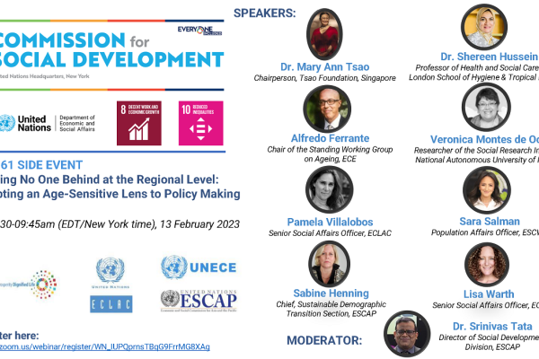 Regional Commissions Side Event on the margins of the 61st session of the Commission for Social Development - Leaving No One Behind at the Regional Level: Adopting an Age-Sensitive Lens to Policymaking